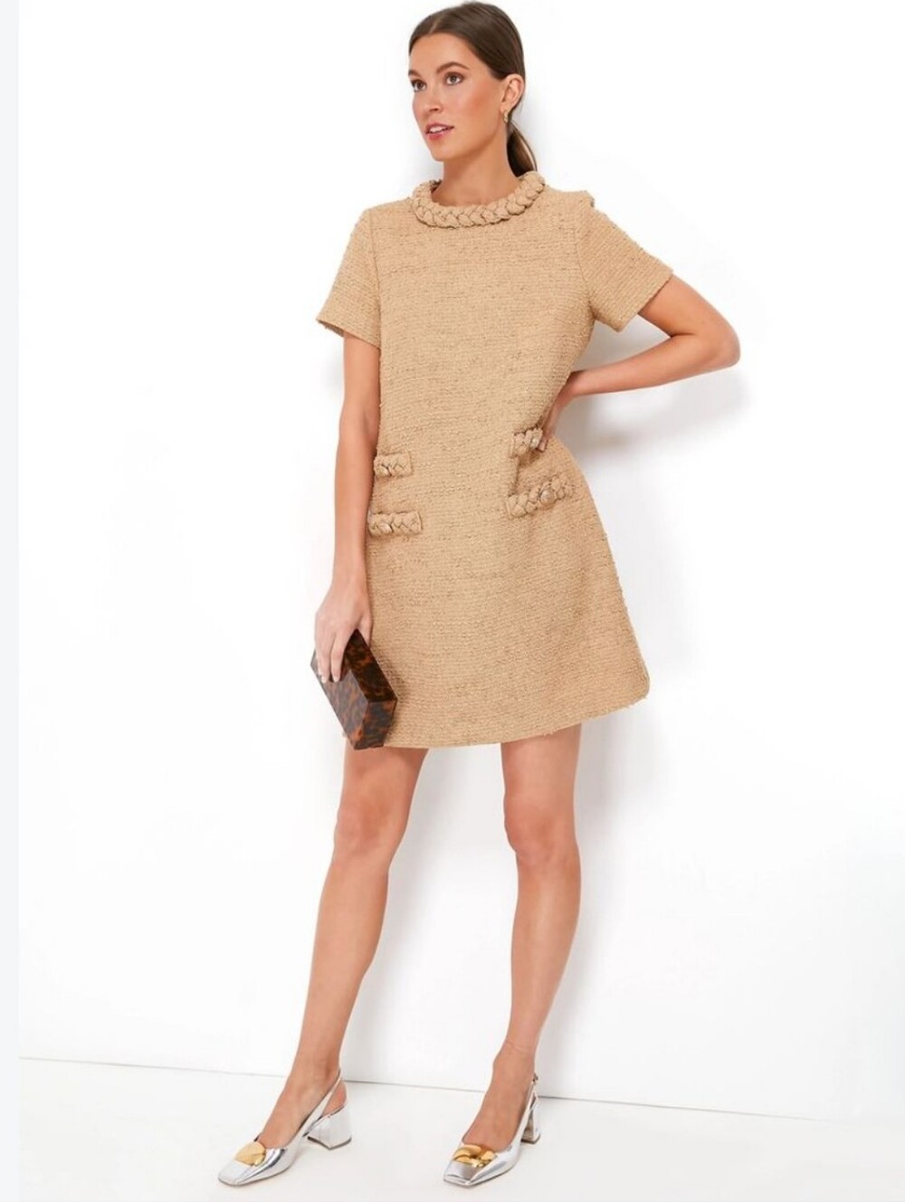 Tuckernuck Croissants Tweed Jackie Dress Size L